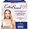 COTTON SOUND ULTRA ALI NOTTE Assorbenti con Cotone 10 Pezzi, 100% Cotone Idrofilo, Ipoallergenici, Dermatologicamente Testati, Super Assorbenti, Tecnologia Multistrato, Made in Italy