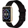 LENOVO Smartwatch Orologio Fitness Cardio 3 ATM Oro Cinturino Nero E1 PRO-GD LENOVO