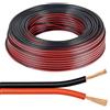 PIATTINA ROSSO NERA 100 mt MATASSA CAVO 2X0,50mm ALIMENTAZIONE LED CASSE 2 X 0.5