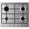 Candy Piano cottura 4 Fuochi Candy incasso a gas 60 cm Inox CEL6PBRX Timeless