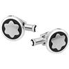 Montblanc Gemelli Montblanc Star 116661 Cufflink Polsini Stella Smalto nero Acciaio Uomo