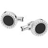 Montblanc Gemelli Montblanc Meisterstück 116664 Polsini Cufflink Acciaio Onice Nero Uomo