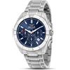 Sector Orologio Uomo SECTOR 790 R3273636004 Chrono Bracciale Acciaio Blu Sub 100mt