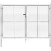 vidaXL Cancello per Giardino in Acciaio Zincato 306x225cm Argento