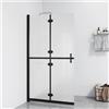 vidaXL Parete per Doccia Walk-in Pieghevole in Vetro ESG 120x190 cm