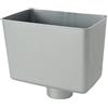 First Plast RCR100AC Raccoglitore Pluviale Rettangolare, Acciaio, 100 mm