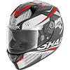 Shark Casco moto Shark RIDILL 1.2 STRATOM MAT KWR, Nero/Bianco/Rosso, XS