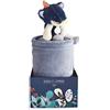 Doudou et Compagnie - Coperta per neonati - Plaid con Doudou Volpe - Blu - 100 x 70 cm - Tiwipi - DC3648