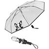 Susino Parapluie pliant - automatique transparent chien Ombrello pieghevole, 29 cm, Trasparente (Chien)