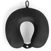 Livoo - Cuscino da viaggio in memoria di forma VOY004-100% poliestere, bottone a pressione, 25 g, Nero, basique