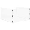 Bi-Office Pannelli Di Protezione Per Starnuti In Acrilico Plexiglass, Divisorio Trasparente da Scrivania a Forma U, 120 cm (larghezza) x 65 cm (altezza) x 80 cm (profondità)