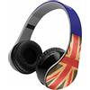 Lexibook BTHP400UK - Cuffie Bluetooth, UK design, pieghevoli, 3D, Batteria ricaricabile, Blu/Rosso