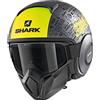 Shark Casco da moto Shark Street DRAK TRIBUTE RM MAT AYK, Grigio/Nero/Fluo, XS