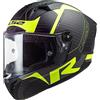LS2, casco integral moto Thunder Carbon Racing black mat yellow, XS
