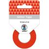 Ursus 59060009F - Nastro glitterato, rotolo da 15 mm x 5 m, rosso chiaro, rosso
