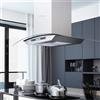 vidaXL Cappa a Isola 90cm con Display LCD e Sensore Touch 756 m³/h LED