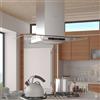 vidaXL Cappa da Cucina a Isola con Display LCD