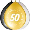 Folat Palloncini stilosi da festa 50 anni 30 cm - 8 pezzi