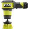 Ryobi RSCR4-120G, Spazzola Elettrica senza Fili a Batteria 4V USB 2.0Ah + Caricabatterie, Testina Rotonda da 5 cm, Grado di Protezione IPX7, Batteria Ricaricabile al Litio USB + Cavo