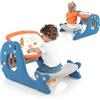 FANTASK Cavalletto per bambini con tavolo e lavagna bianca e panca, 4 in 1, colore blu, a forma di balena, tavolo per bambini con ripiano per bambini dai 1 anni in su