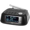 Trevi RC 80D4 DAB, Radiosveglia Digitale da Comodino con Ricevitore DAB/DAB+, Funzioni Sveglia Snooze e Sleep, 30 Stazioni Memorizzabili DAB / DAB+ e FM RDS, Nero