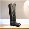 VIA ROMA 15 - STIVALE con borchie tonde nero SCONTO 50%