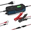ANSMANN Caricabatterie intelligente a 10 fasi 6V 12V / 6A con display LCD per batterie al piombo-acido, piombo-gel e piombo-pile, nonché batterie LiFePo4 a 12V per auto, moto e furgoni