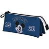 Disney Topolino Class-Astuccio Triplo, Blu, 23 x 11 cm