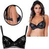 reggiseno hot senza ferretto donna lingerie erotica ragazza con pizzo nero sexy