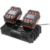 Parkside PDSLG 20 A1 DOPPIO CARICABATTERIA RAPIDO X20V TEAM RICARICA VELOCE EFFICIENTE CO