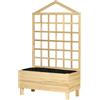 Outsunny Fioriera con Grigliato in Legno di Abete con Fori di Drenaggio