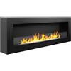 Divina Fire Camino a Bioetanolo da Parete 120x40 Siena 120 Nero DF1200SIENA Divina Fire