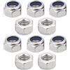 cyclingcolors 10x Dadi autobloccanti Dado di Bloccaggio Esagonale in Acciaio Inox A2 DIN 985 ISO 10511 Dadi di Bloccaggio in Nylon per Viti Bulloni con Filettatura Metrica, M8