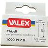 Valex Chiodi Valex puntatrici chiodatrici lunghezza 20 mm confezione da 1000 pezzi