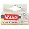 Valex Chiodi Valex puntatrici chiodatrici lunghezza 12 mm confezione da 1000 pezzi