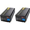 VEVOR Invertitore di Potenza a Onda Sinusoidale Pura, 2000W Invertitore Onda Sinusoidale Pura da DC 12V a AC 240V Protezione Multipla, 2kW Inverter con Schermo LCD e Indicatori LED con Telecomando