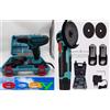 Kit Trapano Avvitatore 48V + Smerigliatrice a Batteria con Batterie e Accessori