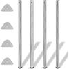 vidaXL Gambe per Tavolo 4 pz Altezza Regolabile Cromate 1100 mm