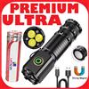 LEOVIN TORCIA LED POTENTE MAGNETICA MILITARE RICARICABILE LAVORO TATTICA PORTATILE SOS
