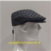 BARBISIO COPPOLA BERRETTO PIED DE POULE BLU BARBISIO LANA CASHMERE MIS 60 MADE IN ITALY