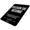 FISURA - Bilancia digitale da cucina p*tain de régime. Bilancia elettronica originale 5kg/11lbs. Bilancia alimentare multifunzione. Vetro e ABS. 15 x 22