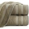 Eurofirany Riki - Set di 6 asciugamani in cotone con bordo a forma di corda, 50 x 90 cm, colore: Marrone chiaro