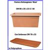 ICS Fioriera Rettangolare 60 80 100 cm Vaso Fioriere da Esterno Balcone + Sottovaso