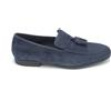 Frau 34D4 mocassino camoscio blu nappe fondo gomma C