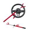 Avilia Asta Antifurto per Volante con Doppia Chiave, Protezione e Sicurezza per l'Auto, Dimensioni 58.5x15.5x4.7cm, in Metallo Rosso