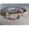 PRGemStudio Bracciale unisex fatto a mano in pietra preziosa rotonda sfaccettata...
