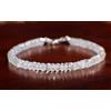 Bundela Gems Bracciale fatto a mano Blue Flash Rainbow Moonstone sfaccettato 3-5 mm pietre...