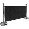 Bolero Striscione in tela nera, dimensioni: 70 x 143 (larghezza x altezza) cm, 100% poliestere, accessori di fissaggio, tessuto ignifugo BS5852, pali di intercettazione venduti separatamente, CF137