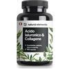 natural elements Collagene E Acido Ialuronico Integratore 180 Capsule, + Vitamina C E Biotina, 10
