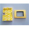 VIMAR EIKON PLACCA CLASSIC METALLO ORO SATINATO 20653.21 SQUADRATA CORNICE NERA